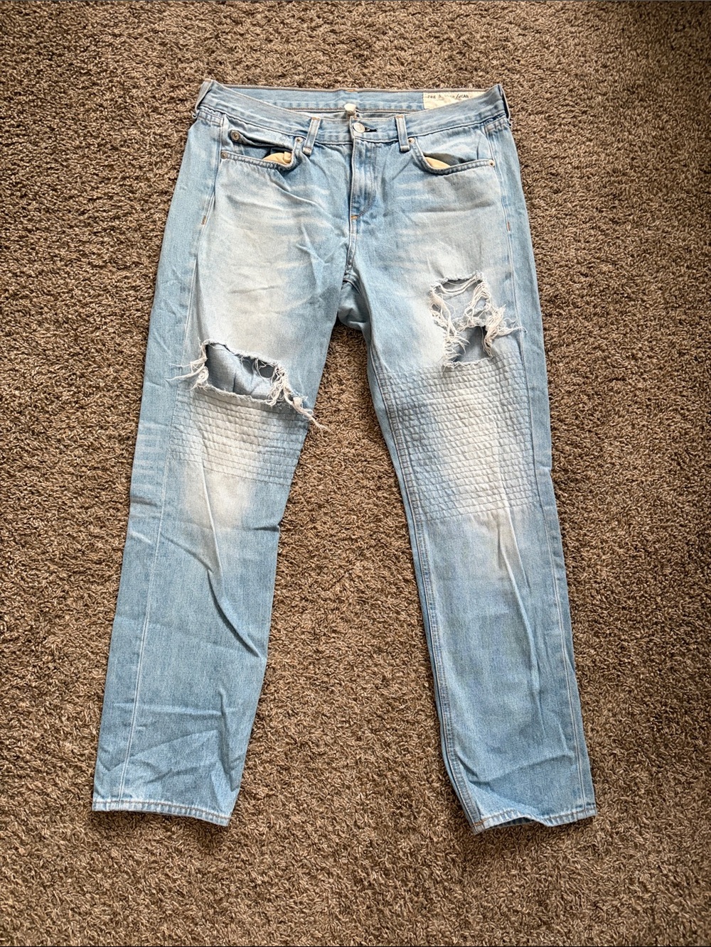 Rag & Bone/Jean For Intermix The Dre Distressed Denim Jeans in Convoy Size 28